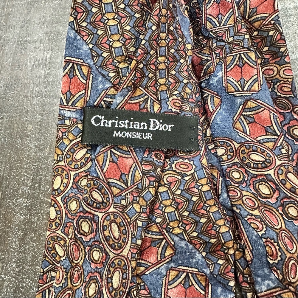 Christian Dior Monsieur Geometric Silk Tie - Picture 2 of 4